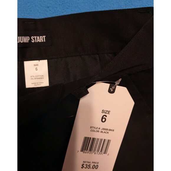 Jump Start Boy's School Uniform Shorts Black Size 6 - Picture 4 of 5